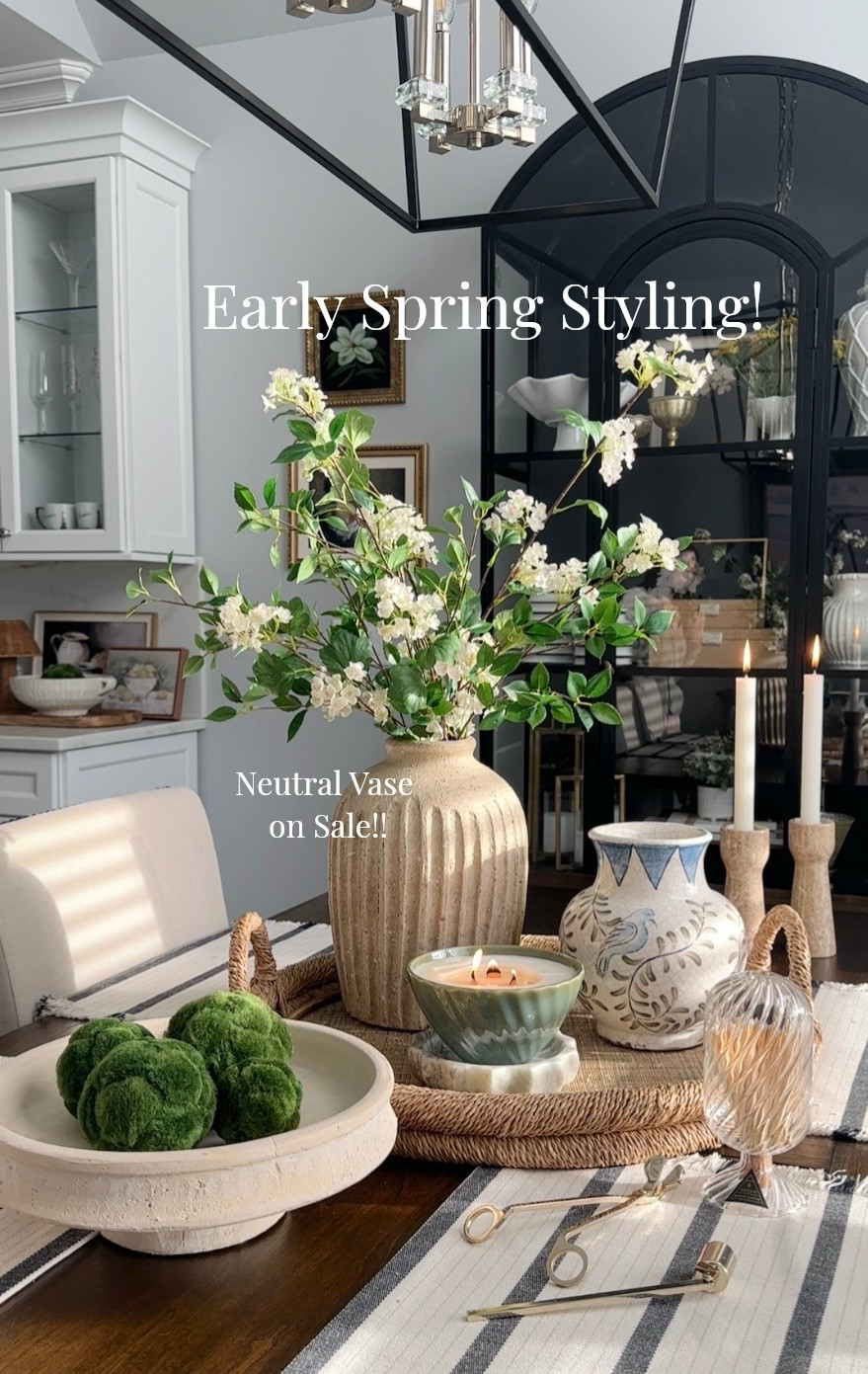 Winter afternoon styling with favorite weathered vase on sale, pretty painted vase, spring florals and stems, textured bowl, spring fragrant candle, candle accessories more home decor accessories. Target, Pottery Barn, Amazon home. Free shipping sales. 

#LTKFindsUnder50 #LTKSaleAlert #LTKHome