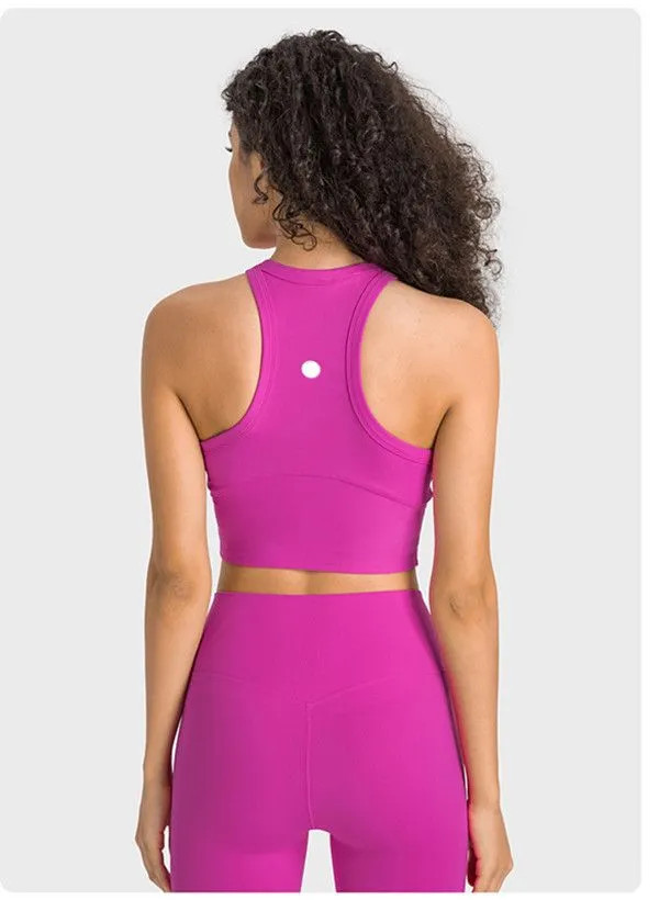 LL Yoga Sports Bras Crop Top Bodycon Tank for Women Breasted Fitness Bra Women Push Up Seamless S... | DHGate