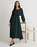 Long-Sleeve Cutout Midi Dress | Madewell