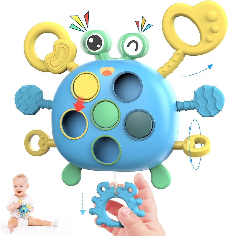 Baby Montessori Toys for 2 Year Old,Toddler Sensory Travel Essential Toys,Learning Teething Pull ... | Amazon (US)