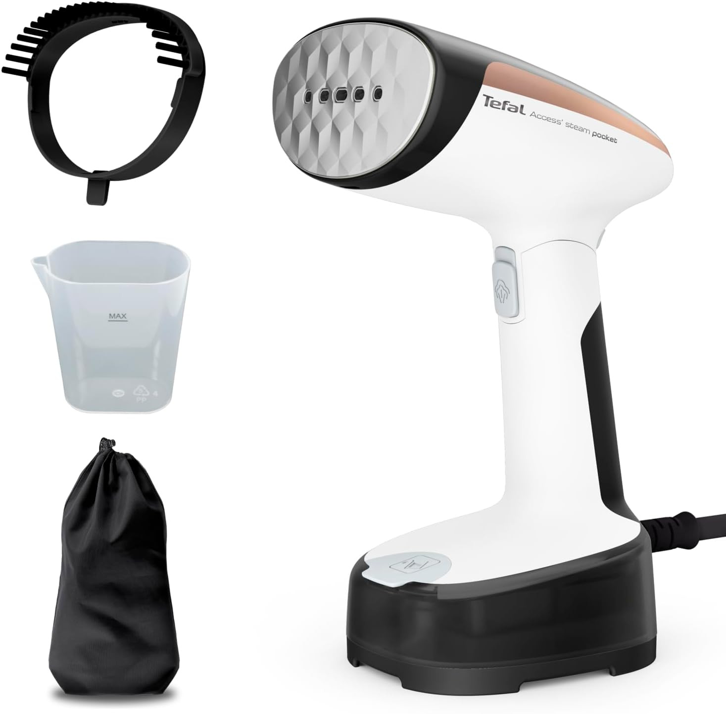 Tefal Access Steam Pocket Handheld Clothes Steamer, Ultra-Compact Design, Foldable Head, 15-Secon... | Amazon (UK)