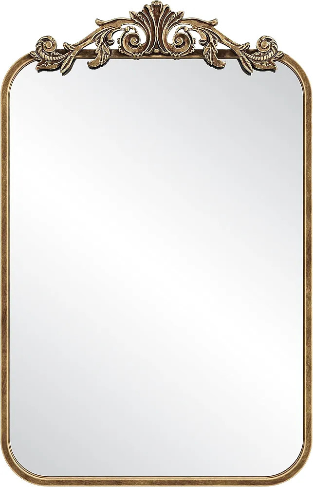 Barnyard Designs 24" x 36" Vintage Antique Gold Mirror - Ornate Rectangular Metal Baroque French ... | Amazon (US)