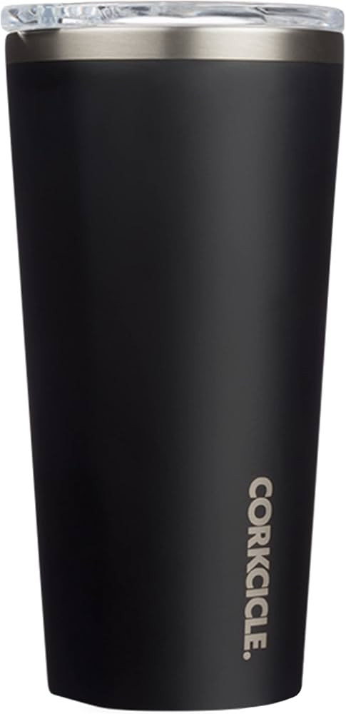 Corkcicle Classic Triple Insulated Coffee Mug with Lid, Matte Black, 16 oz – Stainless Steel Tr... | Amazon (US)