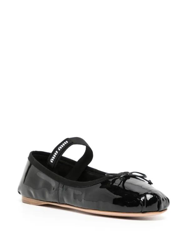 patent-leather ballerina shoes | Farfetch Global