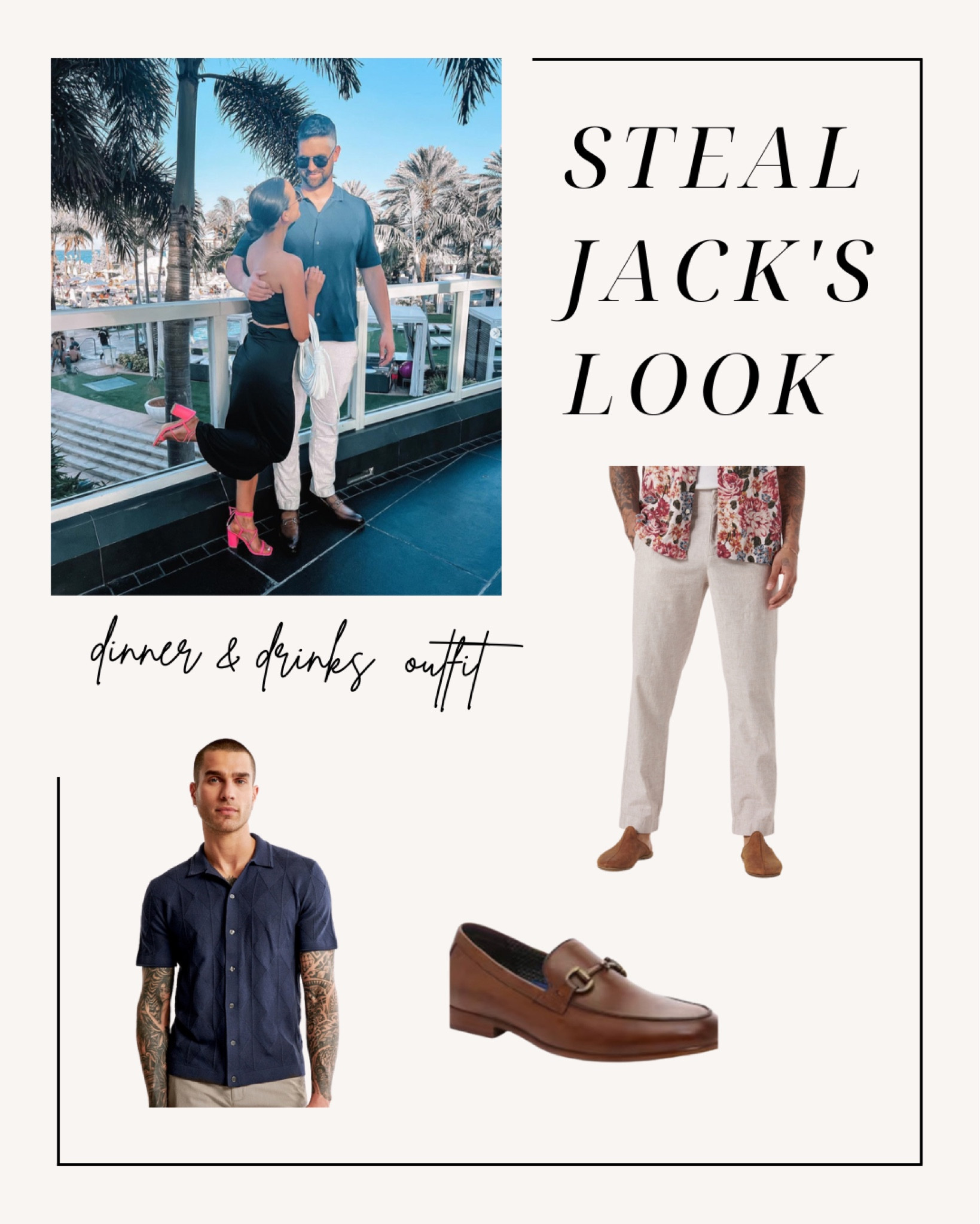Mens vacation outfit / mens dinner outfit / date night outfit for men 