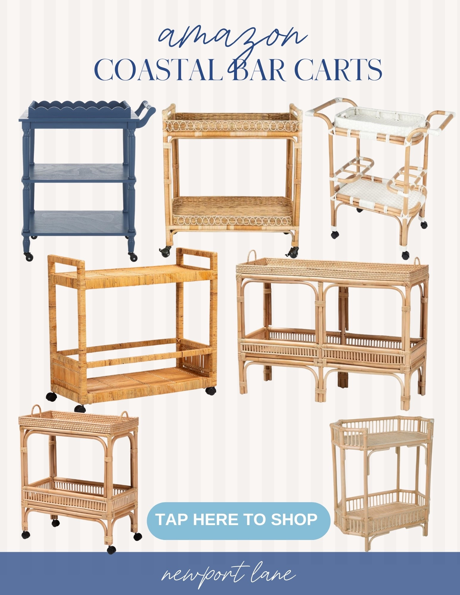 Setting the perfect coastal party scene is easy: just roll in a gorgeous rattan bar cart for the cocktails. Instant cool factor!

kitchen furniture, hostess with the mostess, entertaining at home, party essentials, dining room finds, bar cart styling, cocktail hour, rattan bar cart

#LTKHome #LTKSeasonal #LTKParties