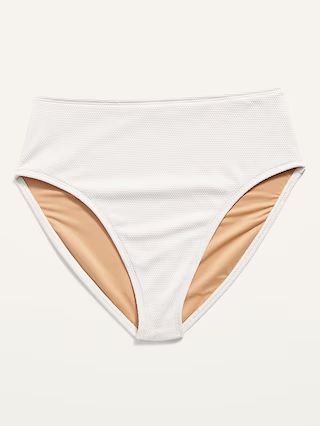 High-Waisted Printed French-Cut Bikini Swim Bottoms for Women | Old Navy (US)