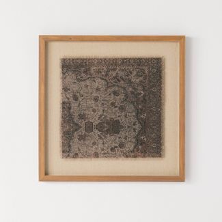 18" x 18" Vintage Textile Framed Under Glass - Threshold™ designed with Studio McGee | Target