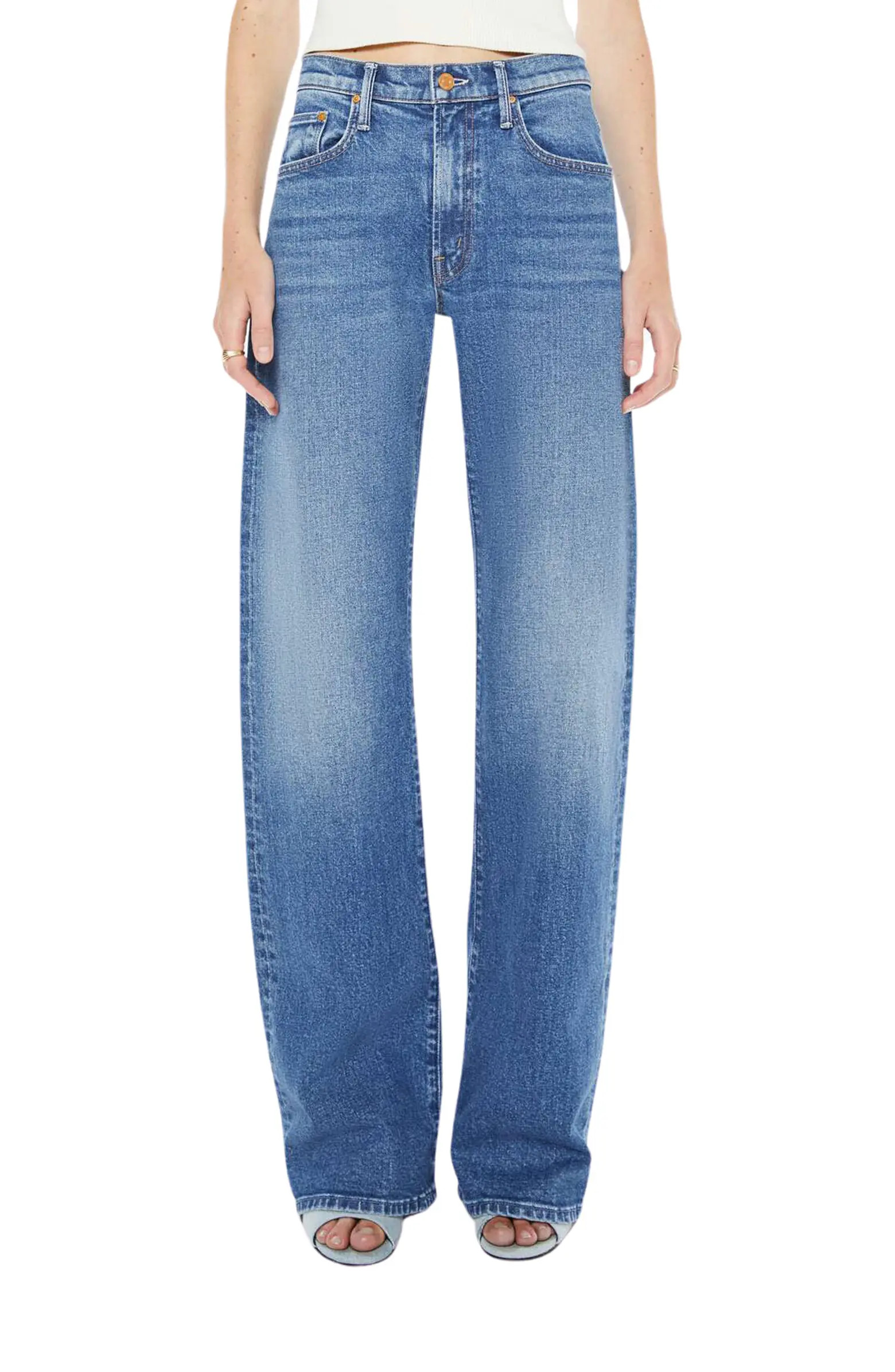The Lasso Heel High Waist Wide Leg Jeans | Nordstrom