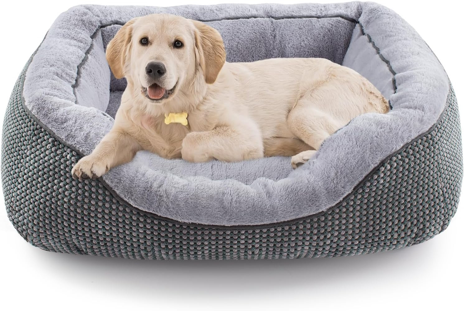 Medium Dog Beds for Medium Dogs Washable, Rectangle Dog Bed Medium Size Dog, Orthopedic Dog Bed, Warming Soft Calming Sleeping Puppy Bed Durable Pet Bed with Anti-Slip Bottom M(30"x24"x9") | Amazon (US)