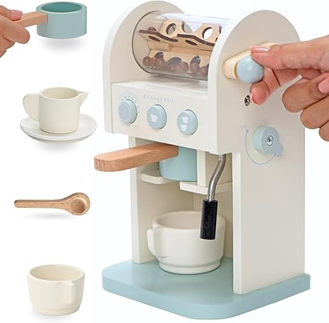 Toy Coffee Maker for Kids - Wooden Coffee Maker Toy for Imaginative Play - Kids Coffee Maker Play... | Amazon (US)