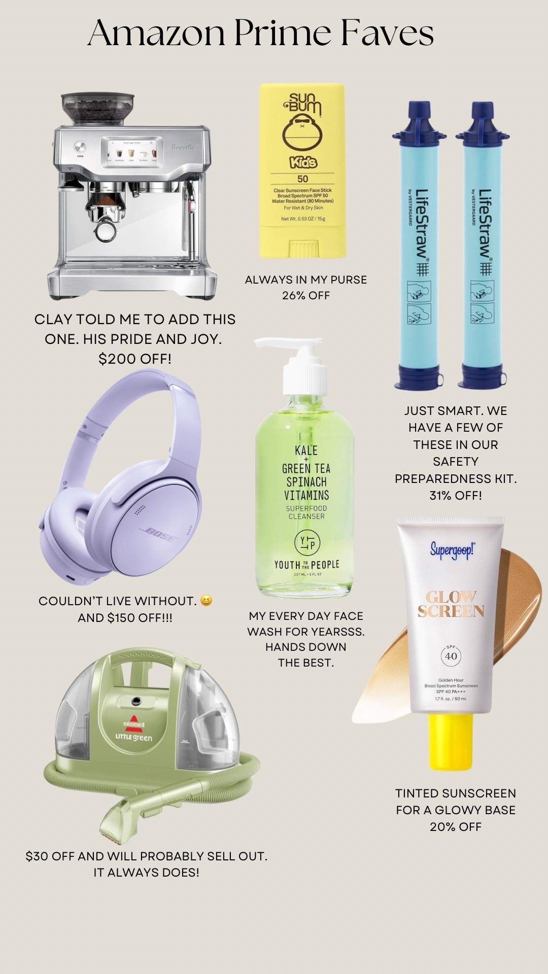 The Best Amazon Prime Deals on things we love, have and use all the time. No fluff. #founditonamazon #ad @amazon 



#LTKHome #LTKBeauty #LTKSeasonal