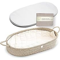 Amazon.com: Baby Changing Basket I The Original by BEBE BASK with Luxury & Unique Leaf Linen Line... | Amazon (US)