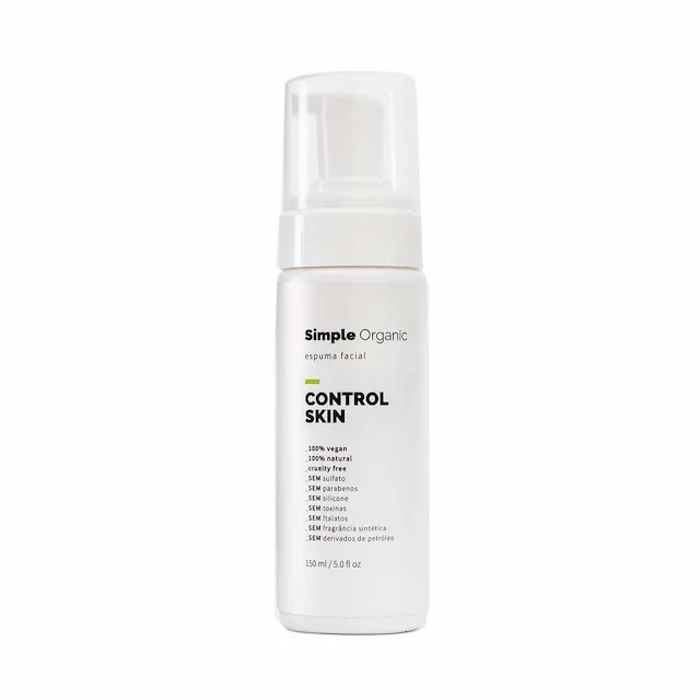 Espuma de Limpeza Facial Simple Organic Control Skin com 150ml | Drogasil BR