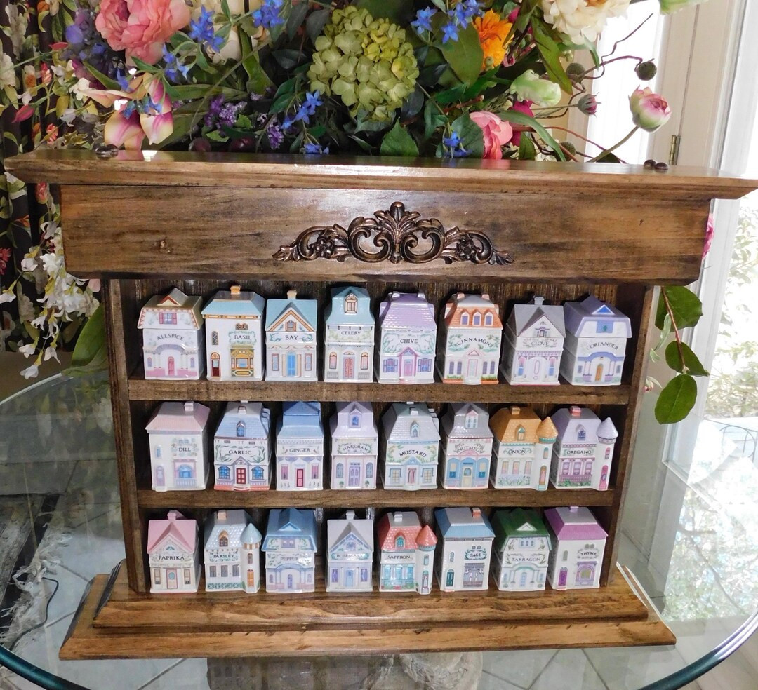 Lenox Spice Village Victorian Style Spice Rack 24” Wide X 18” Tall - Stained - Etsy | Etsy (US)