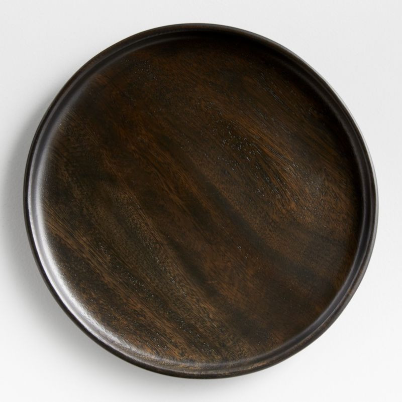 Tondo 12" Round Ebonized Platter + Reviews | Crate & Barrel | Crate & Barrel