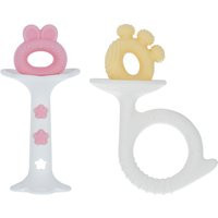 Wand and Tuba Teether Set | Pink & Yellow | Nuby (US)