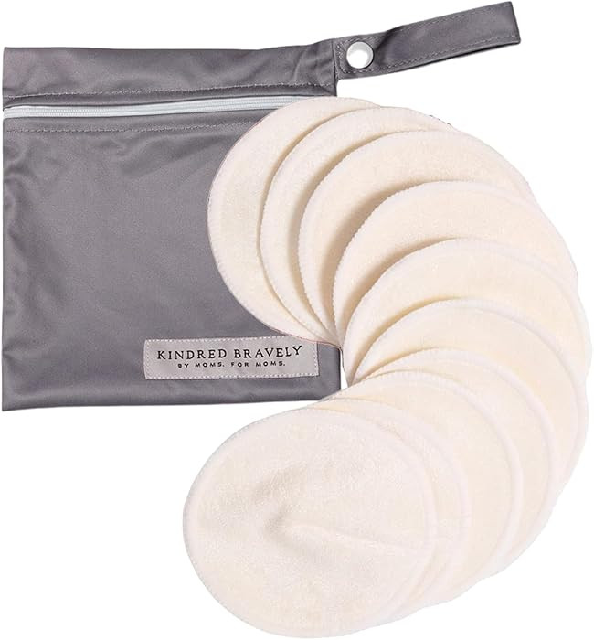 Kindred Bravely Organic Reusable Nursing Pads, Washable, for Breastfeeding & Leaking with Carry B... | Amazon (US)