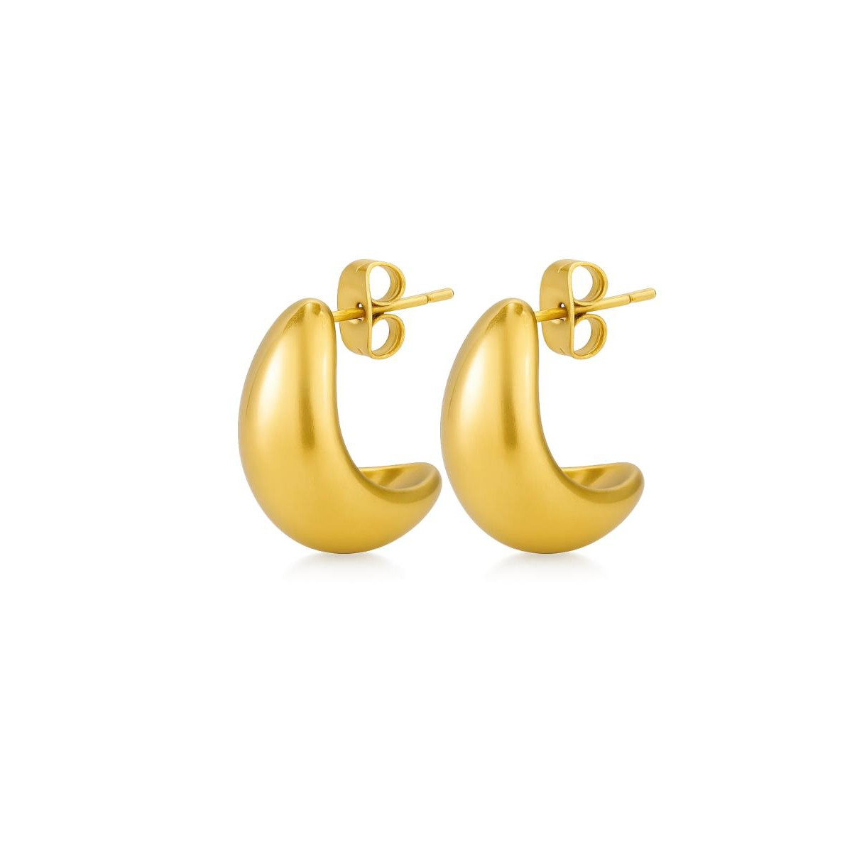 Dome Huggie Teardrop Earrings - Gold | Macy's