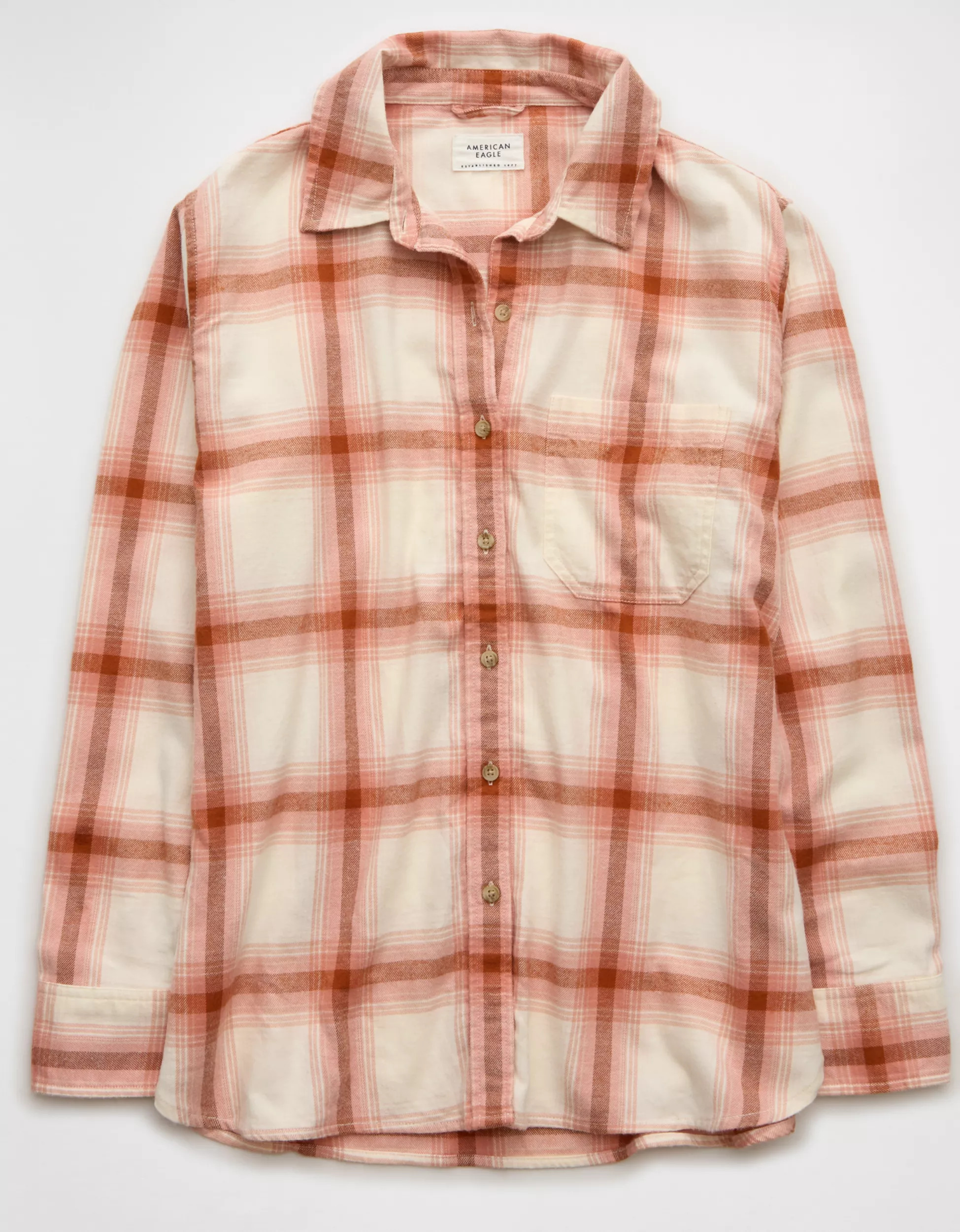 AE Oversized Plaid Flannel Shirt | American Eagle Outfitters (US & CA)