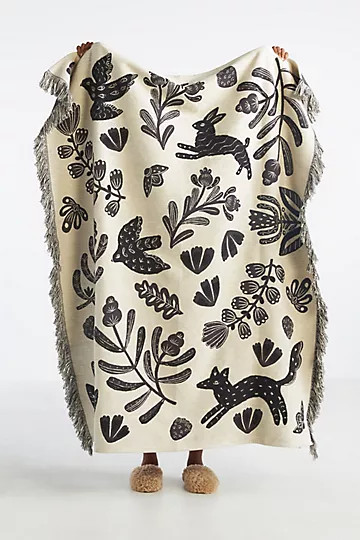 Textured Russet Throw Blanket | Anthropologie (US)