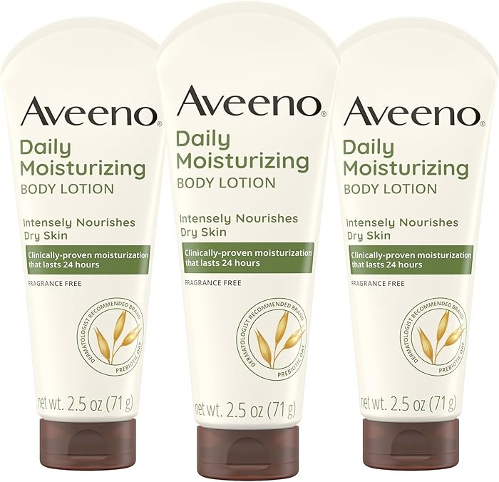 Aveeno Daily Moisturizing Body Lotion, Gentle Lotion Nourishes Dry Skin with Moisture, Sooth-ing ... | Amazon (US)