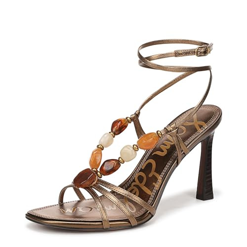 Amazon.com | Sam Edelman Women's Imani Heeled Sandal, Deep Gold, 8 Medium | Flats | Amazon (US)