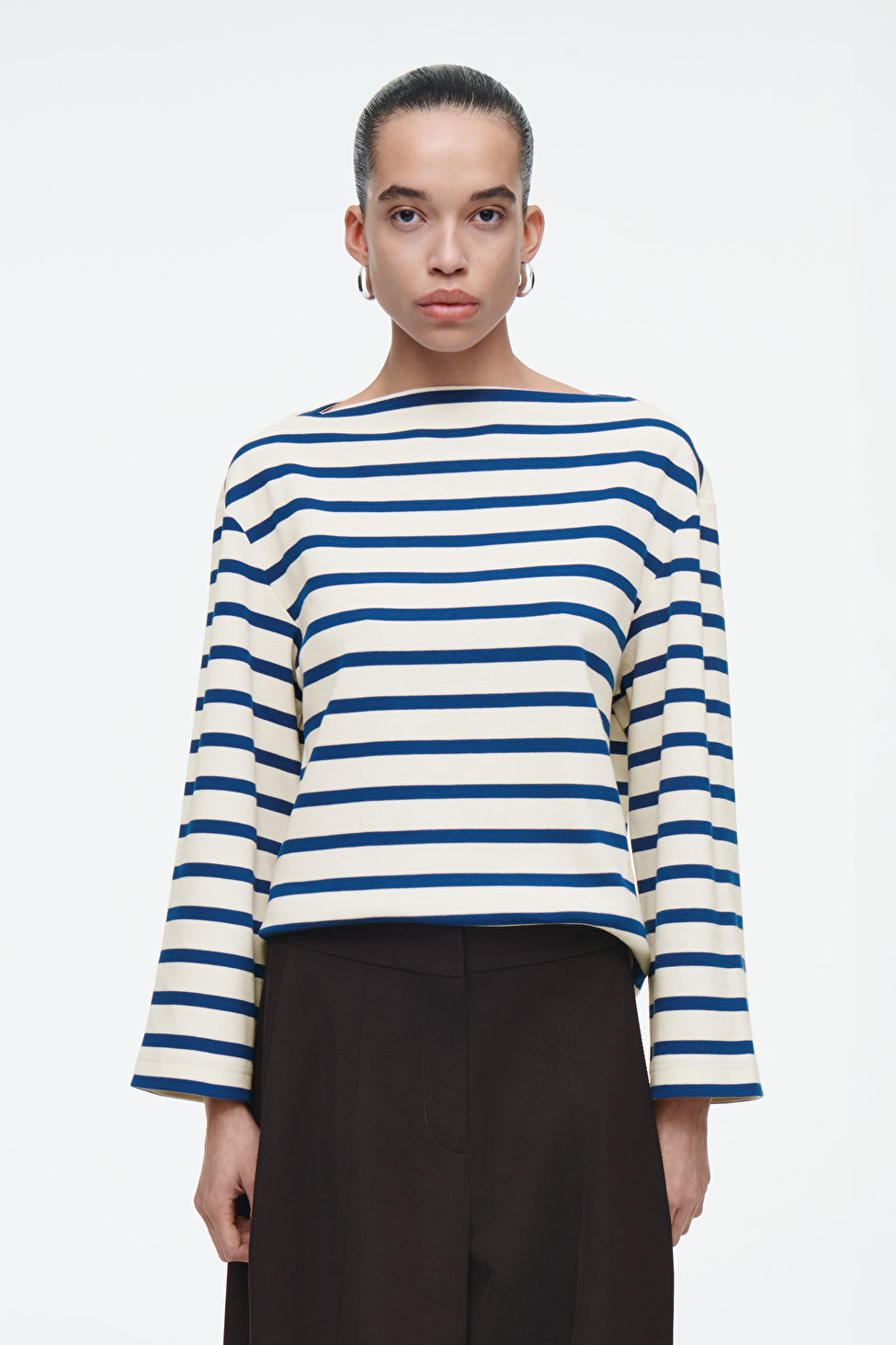 STRIPED BOAT-NECK TOP | COS (US)
