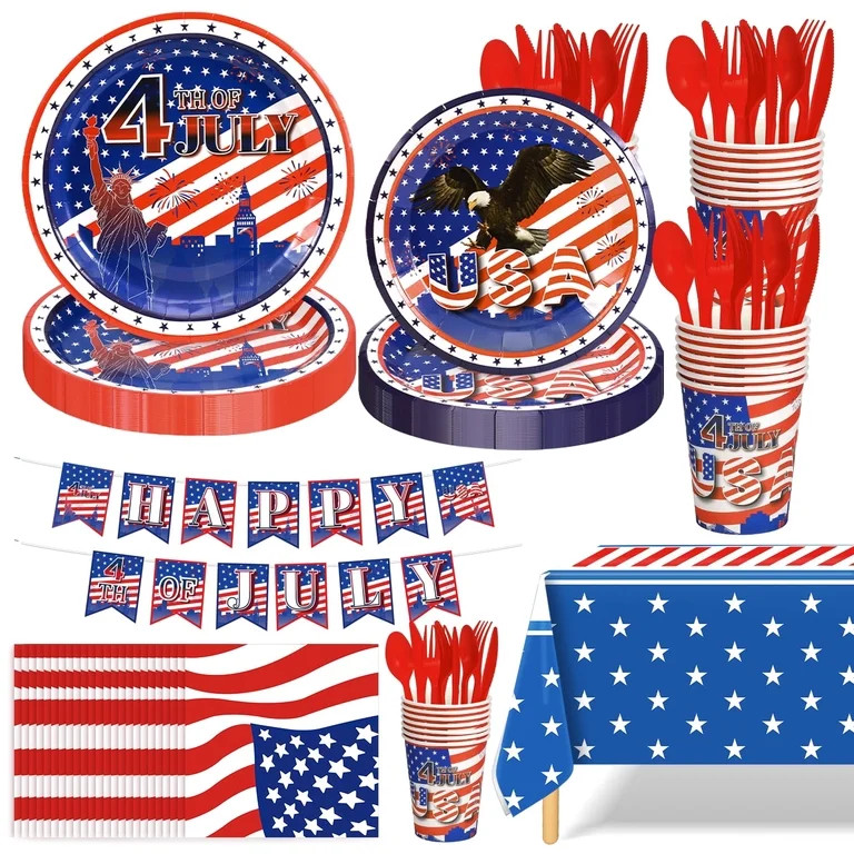 Ayieyill 170Pcs 4th of July Decorations Party Supplies, Fourth of July Decorations, Independence ... | Walmart (US)