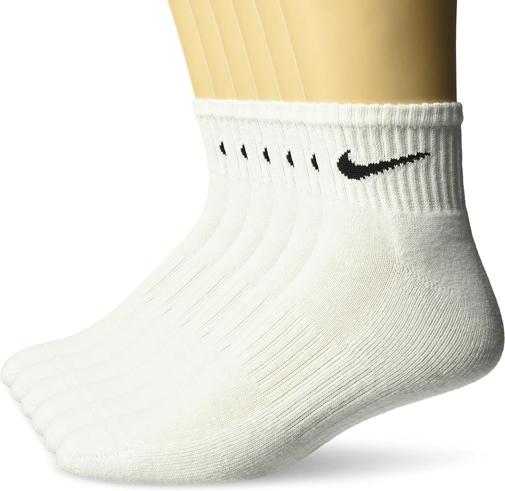 Nike Women's Performance Cushion Quarter Socks with Band (6 Pairs) | Amazon (US)