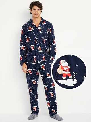 Printed Flannel Pajama Set for Men | Old Navy (US)