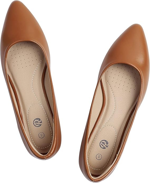 Rekayla Women's Flats Classic Pointed Toe Ballet Shoes | Amazon (US)