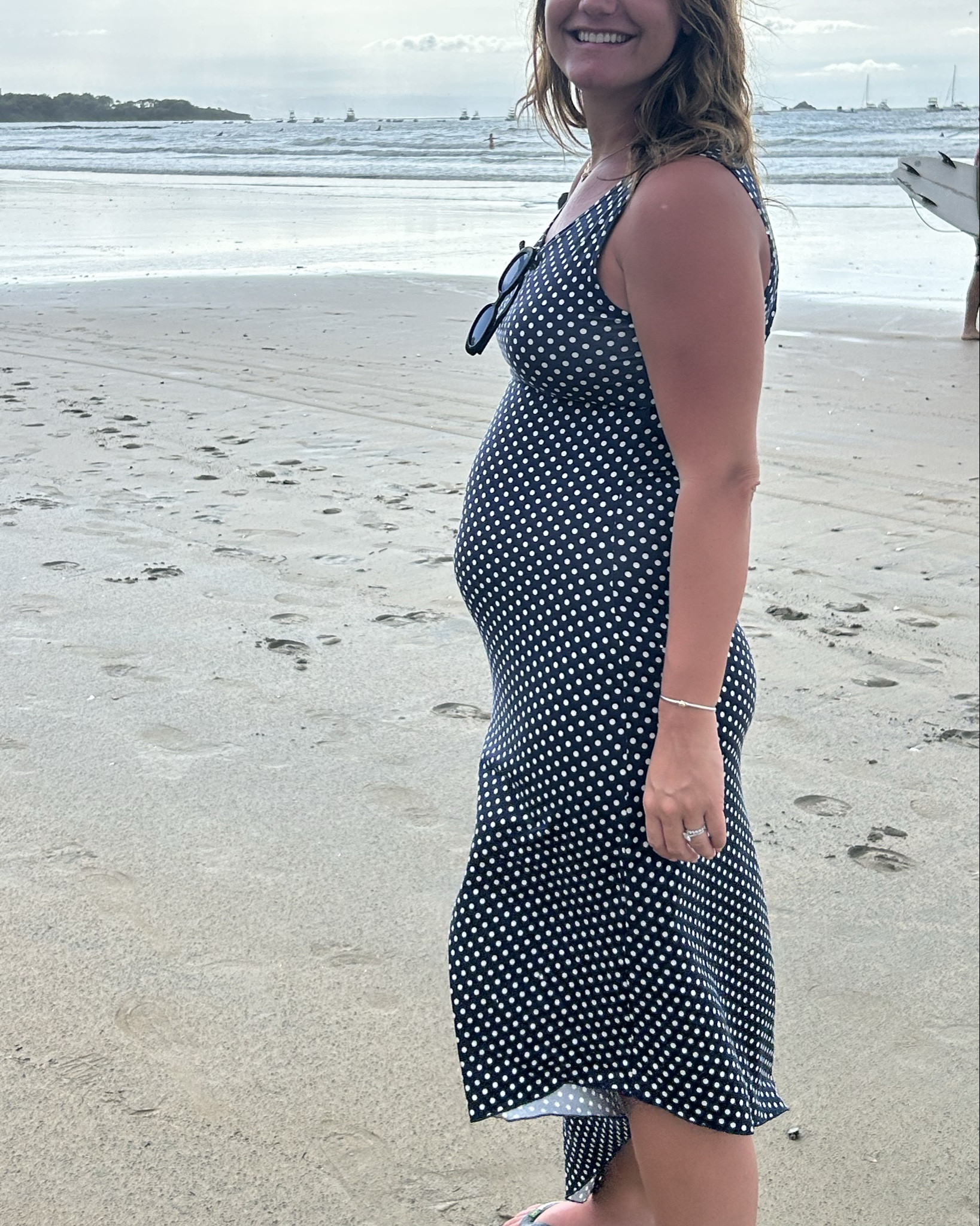 Tasteful Polka dot fit that’s bump friendly
Sized up two sizes for extra comfort. From Reformation. 

#LTKParties #LTKBump #LTKMidsize