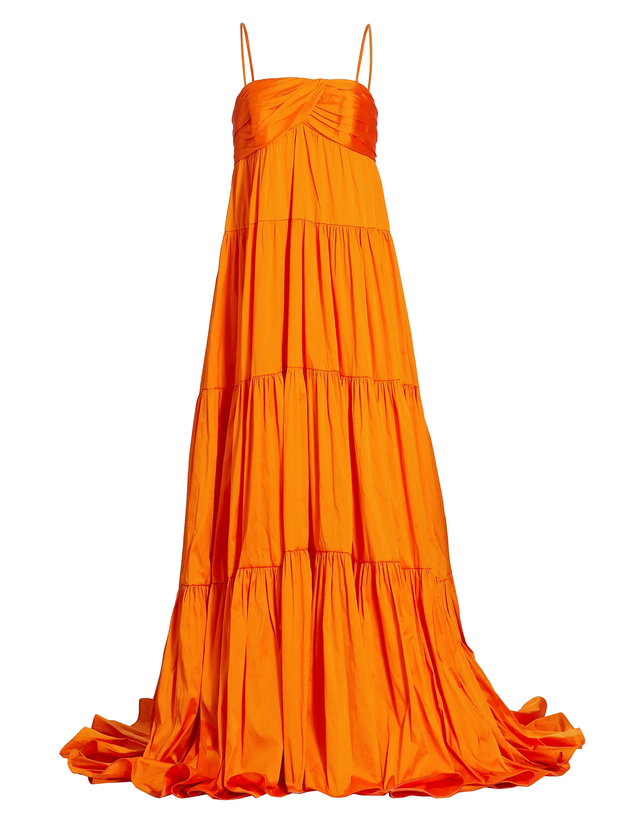 Shop Amsale Taffeta Tiered Gown | Saks Fifth Avenue | Saks Fifth Avenue