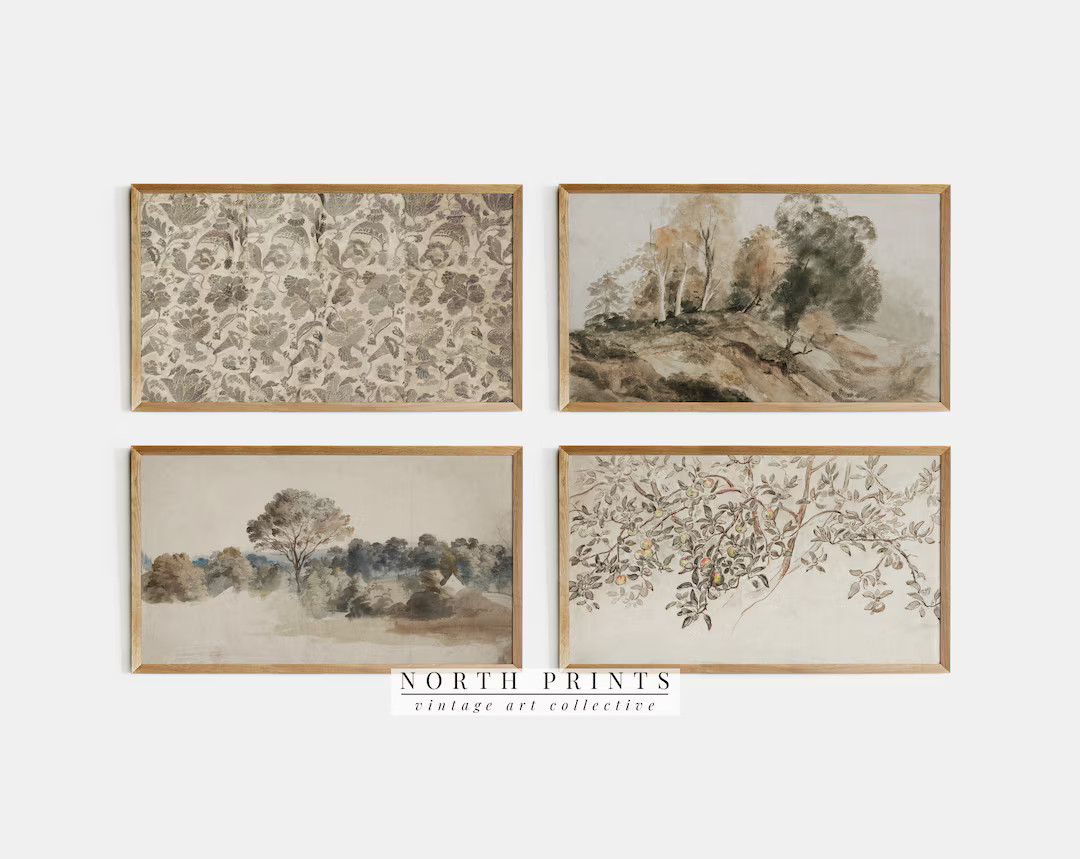 Vintage Autumn Samsung Frame TV Art SET | Fall Landscape Paintings Tapestry Art DIGITAL Download ... | Etsy (US)