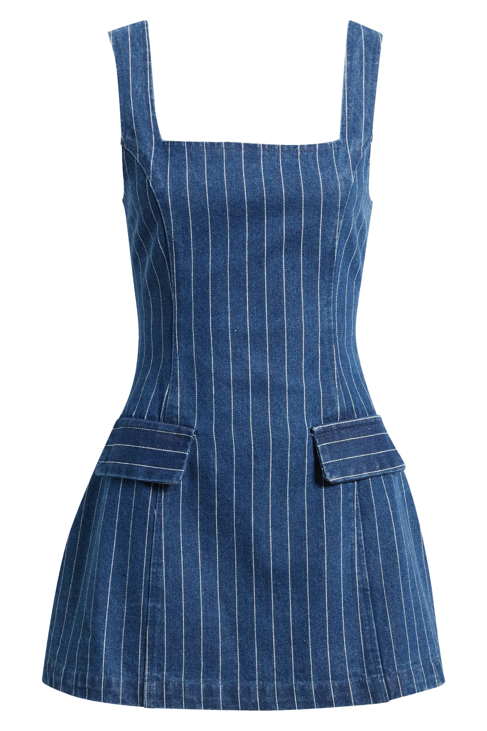 Monah Pinstripe Denim Minidress (Women) | Nordstrom | Nordstrom