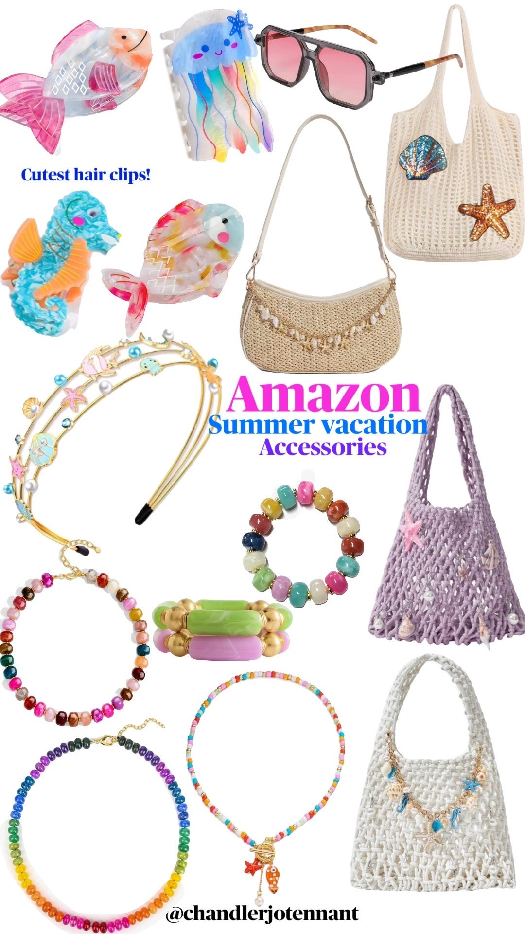 Amazon summer vacation Accesories
Colorful necklaces
Chain purse
Cutest fish hair clips!

#LTKTravel #LTKSeasonal #LTKootd