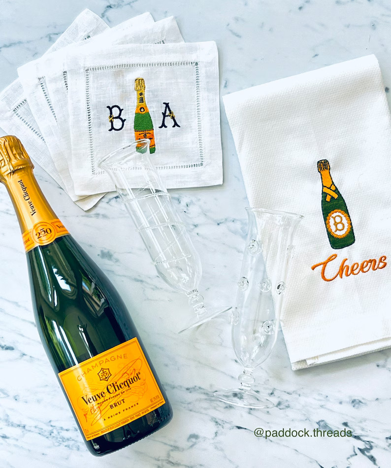 Champagne Wishes Cocktail Napkins | Etsy (US)