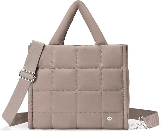 WESTBRONCO Puffer Crossbody Bags for Women Quilted Tote Bag Puffy Weekender Overnight Bag Nylon S... | Amazon (US)
