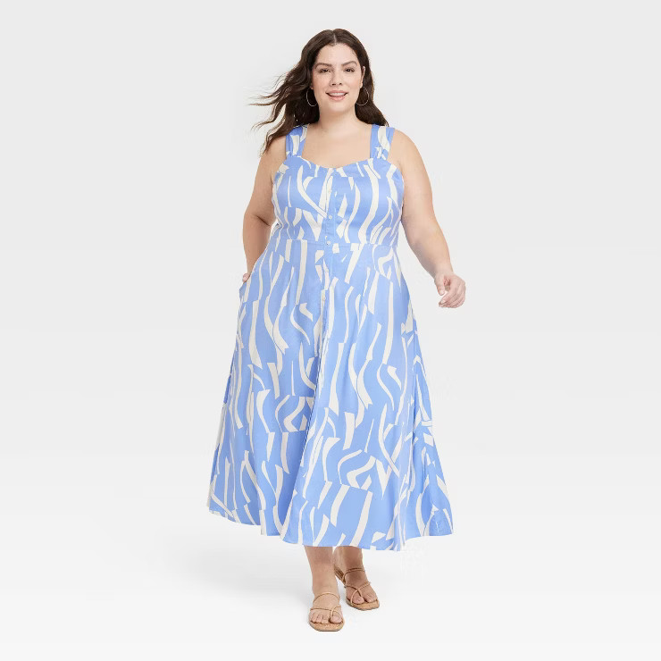 Women's Button-Front Midi Dress - Ava & Viv™ | Target