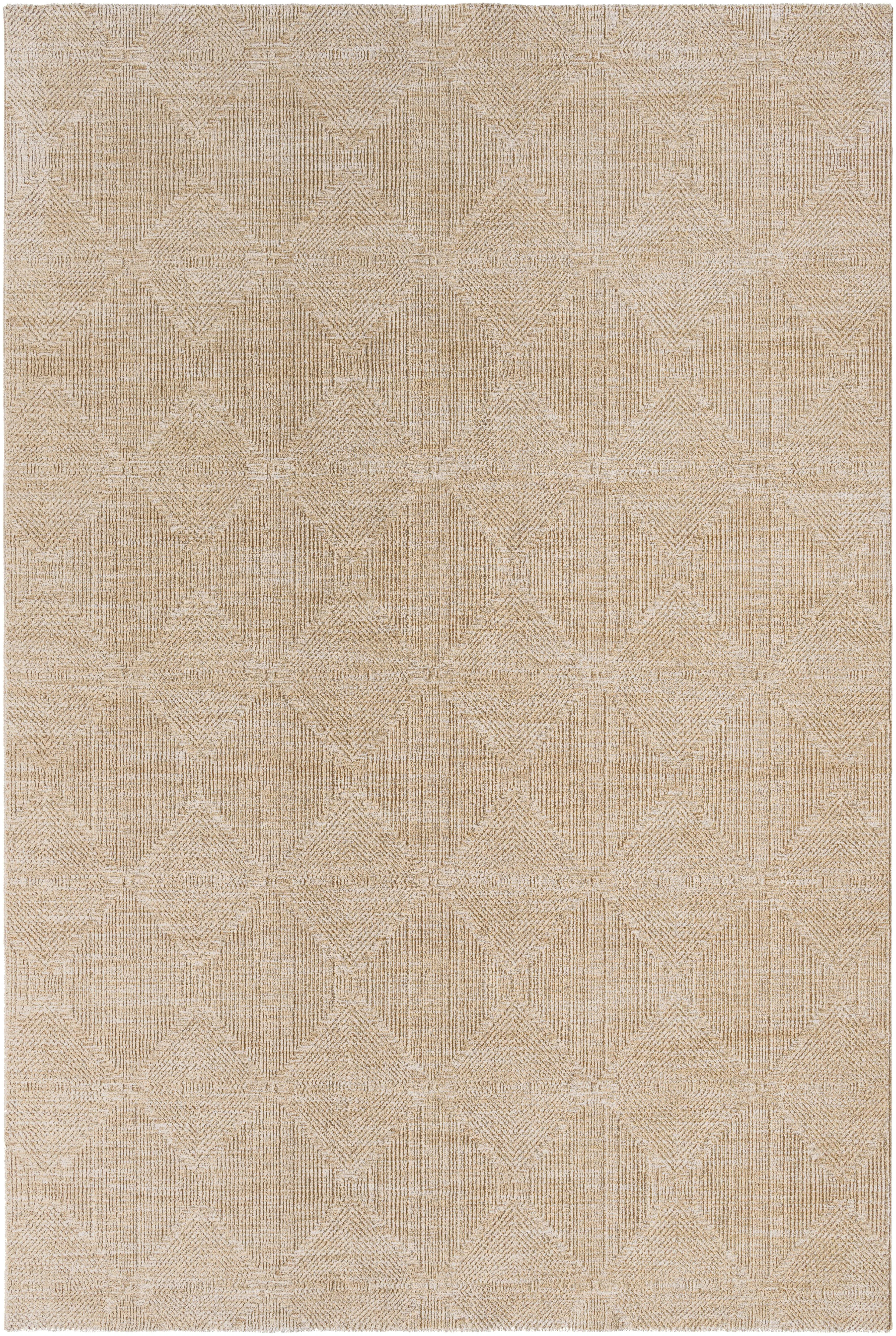 Vernard Argyle Machine Woven Polyester Area Rug in Beige | Wayfair North America