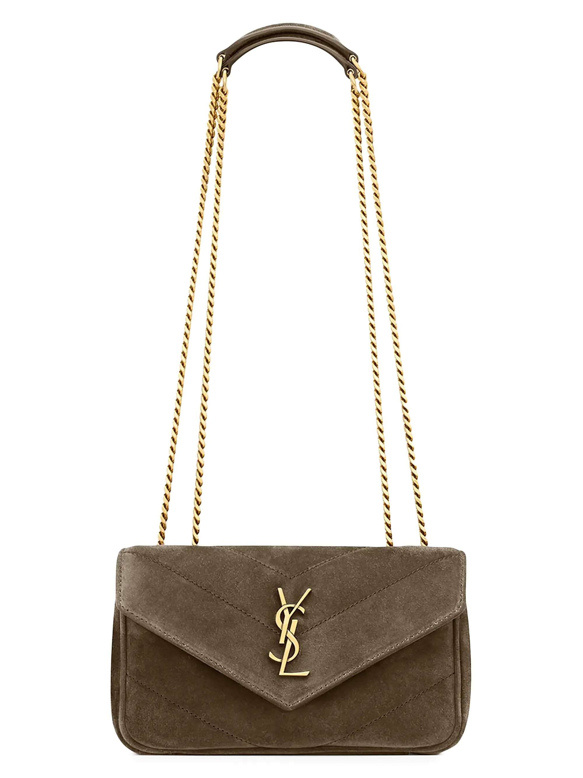 Saint Laurent Loulou Mini Crossbody Bag in Suede | Saks Fifth Avenue | Saks Fifth Avenue