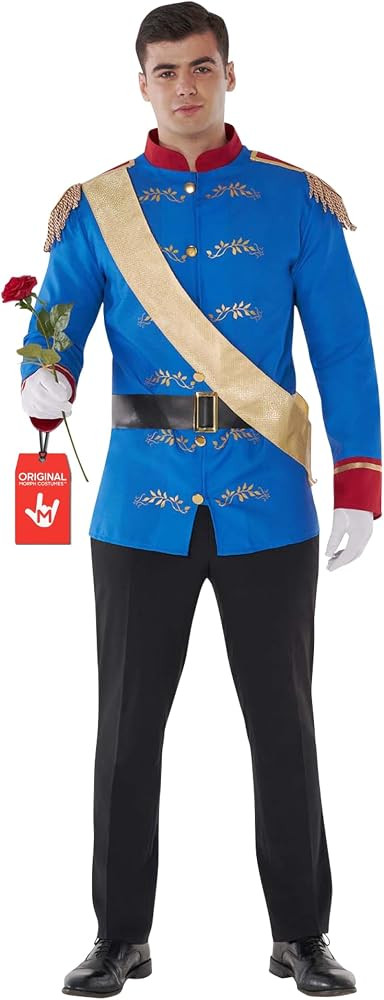 Morph Prince Charming Costume for Men – Royal Jacket, Sash & Belt – Adult Prince Halloween Co... | Amazon (US)