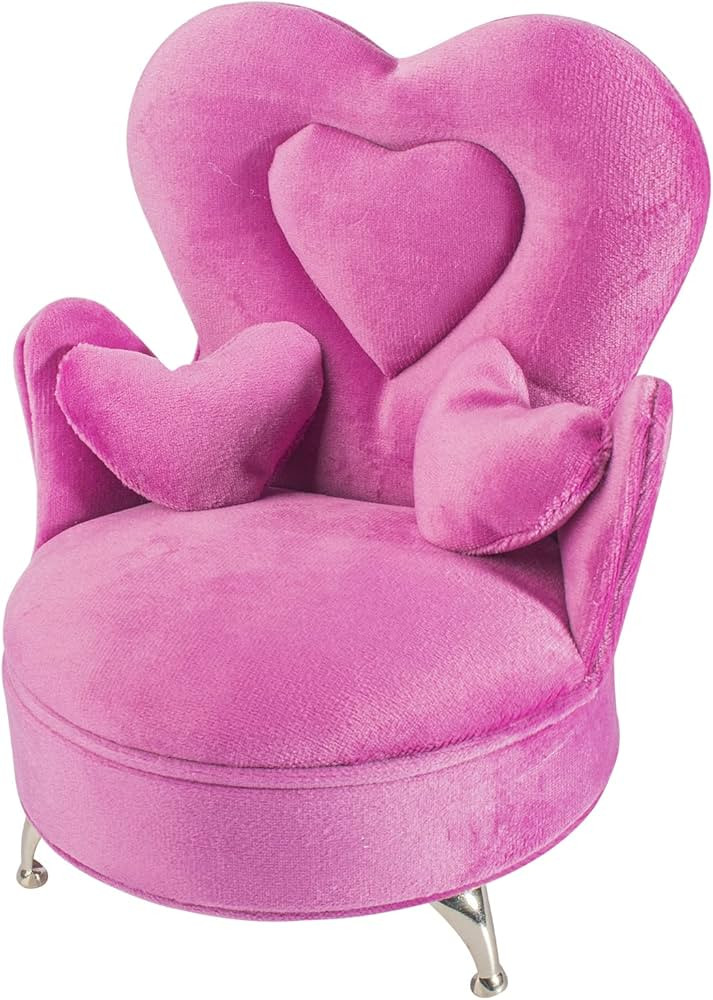 Bbiamsleep 7.5 Inch Openable Rose Pink Sofa Jewelry Box Armchair for Dollhouse Heart Shape Velvet... | Amazon (US)