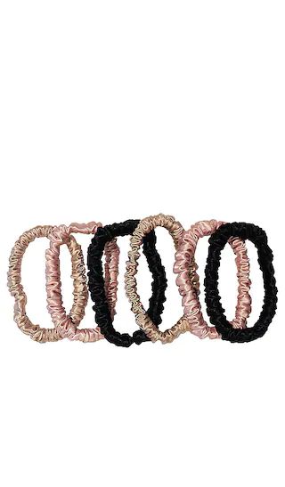 Skinnie Scrunchie 6 Pack in Black, Pink & Caramel | Revolve Clothing (Global)