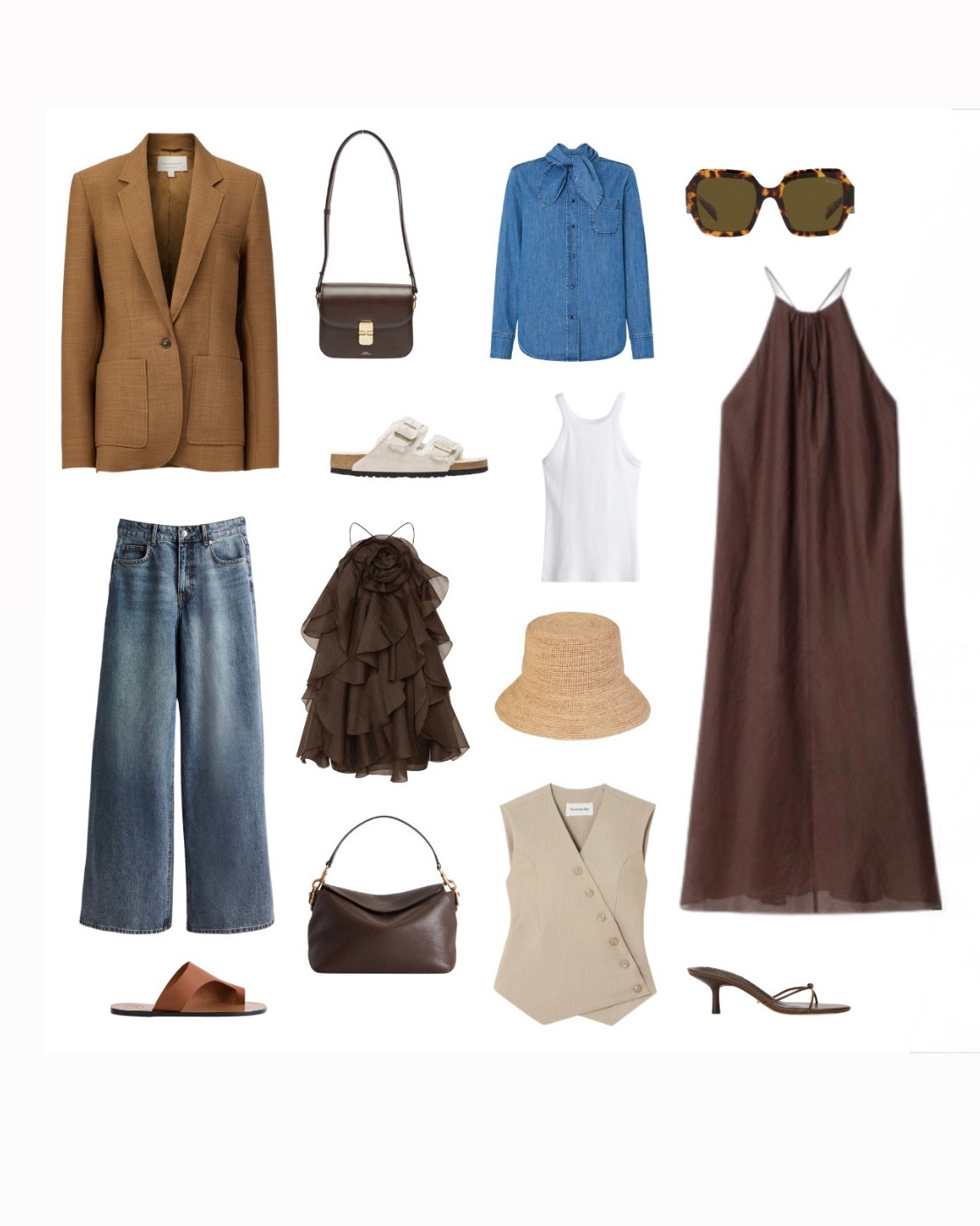 Jetting off on a Euro summer holiday?
You need to think about your travel wardrobe. The trick ?
Plan your wardrobe around colours first: You want colours that go together = versatile.
Colours that love each other ( like you and your family after a 24 hour flight).
Colors that looks expensive but don’t have to be. That means what I call “expensive” colors like Black, white, neutrals, brown, grey and metallics. A soupçon of blue and lots of denim.

The aim: look chic, effortless and have lots of different outfits.
Don’t worry it’s easy.
There will be no breathing into a paper bag as everyone waits for you to get dressed.
Why?
Because you will take photos of all your outfits before you jet off. So you can cleverly refer to your secret look book before you head out . That means you can nonchalantly throw on your outfit in 5 minutes flat. And everyone is happy.

My best advice: only pack things you LOVE wearing. Never pack pieces you think you might wear. Because you won’t.

Shop my pick of what to pack right here !

#LTKaustralia #LTKstyletip #LTKtravel