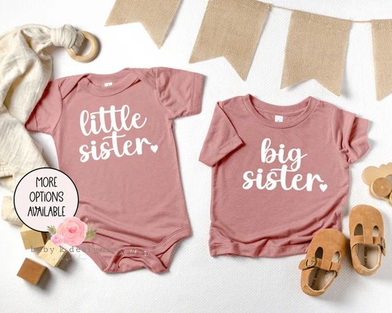 Big sister Shirt, little sister shirt, sister t-shirt, big sis t-shirt, big sister tshirt, baby a... | Etsy (US)