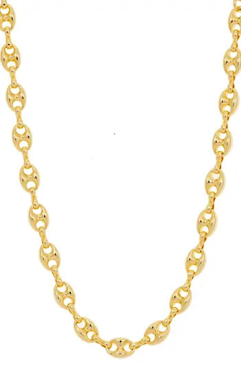 SAVVY CIE JEWELS Puffy Mariner Link Necklace in Yellow at Nordstrom Rack | Nordstrom Rack
