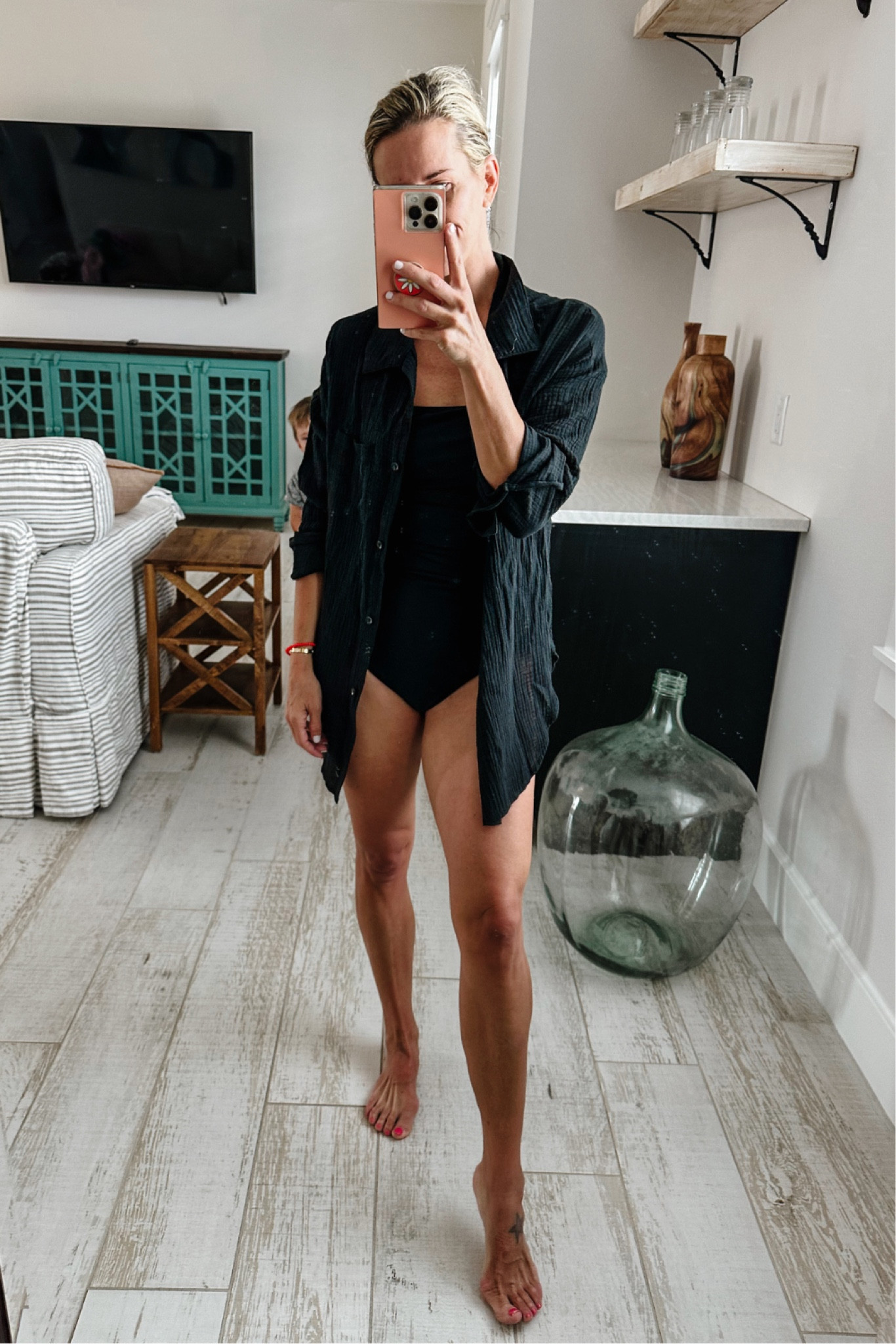 Loving this easy cover up from Target! It comes in four colors and it is Shade and Shore brand! I love it over this black swimsuit from J.Crew! 

#LTKfindsunder100 #LTKSeasonal #LTKstyletip