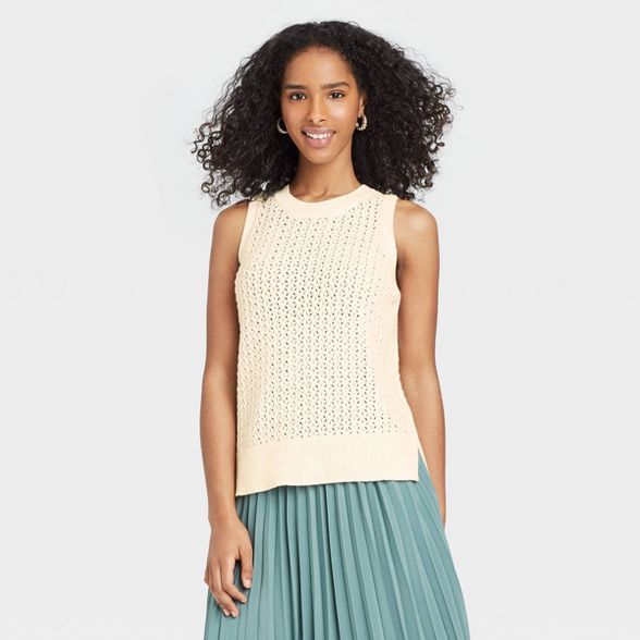 Women's Crewneck Tank Sweater Vest - A Ne… | Target